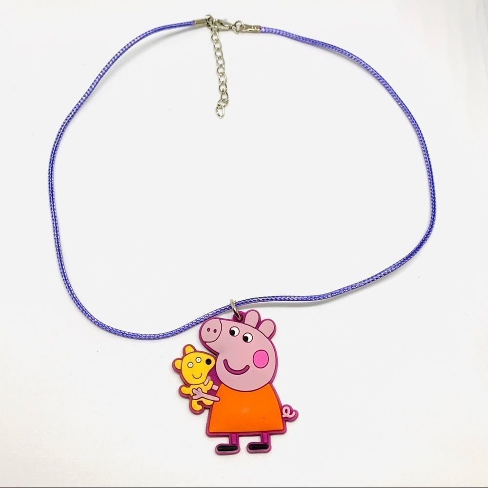 Peppa Pig & Bear Soft PVC Kid’s Necklace (W1)